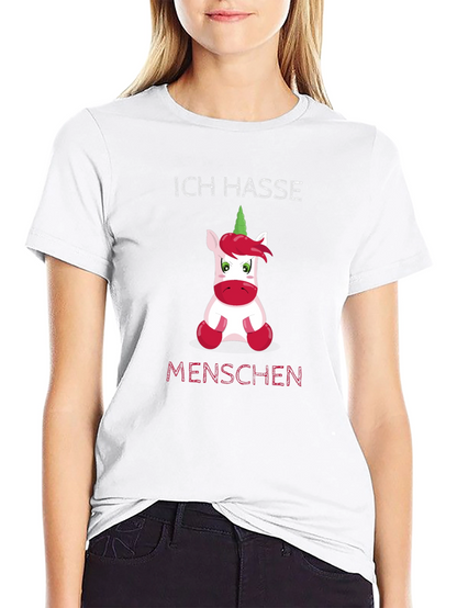 Ich Hasse Menschen Funny Unicorn T-Shirt