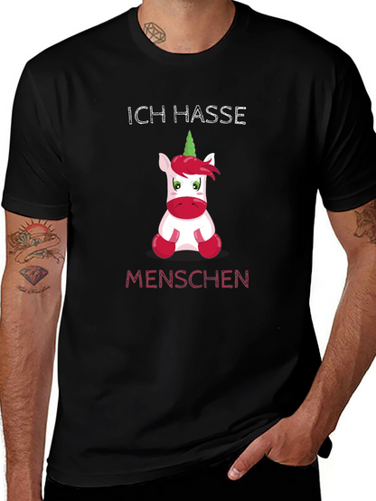 Ich Hasse Menschen Funny Unicorn T-Shirt