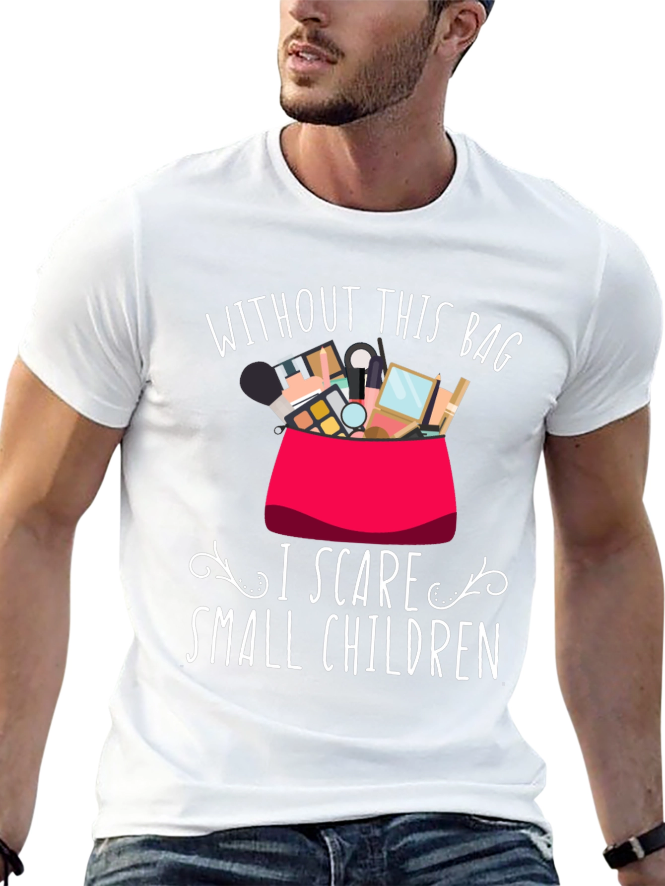 Funny Makeup Lover T-Shirt - I Scare Small Children