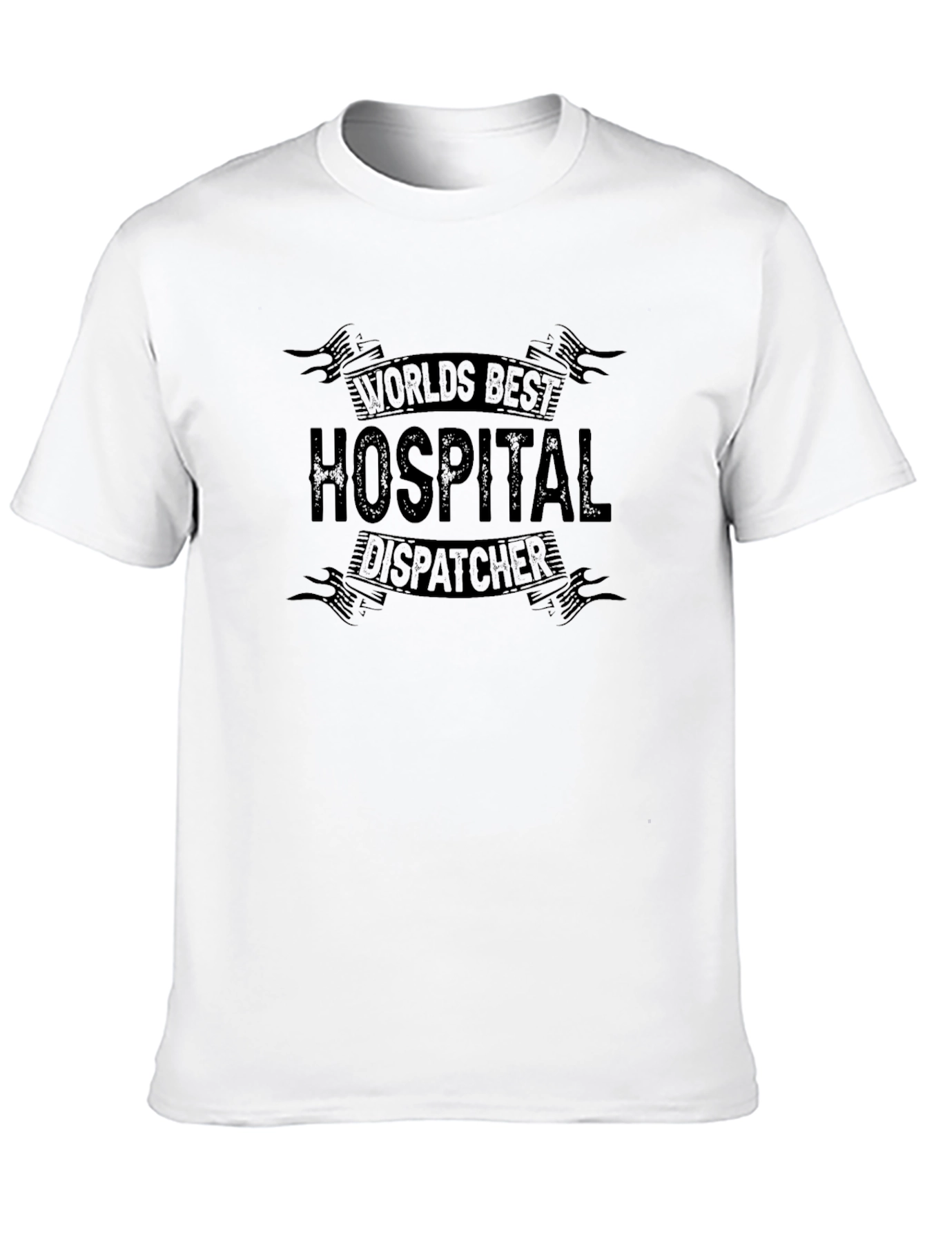 Worlds Best Hospital Dispatcher Black T-Shirt