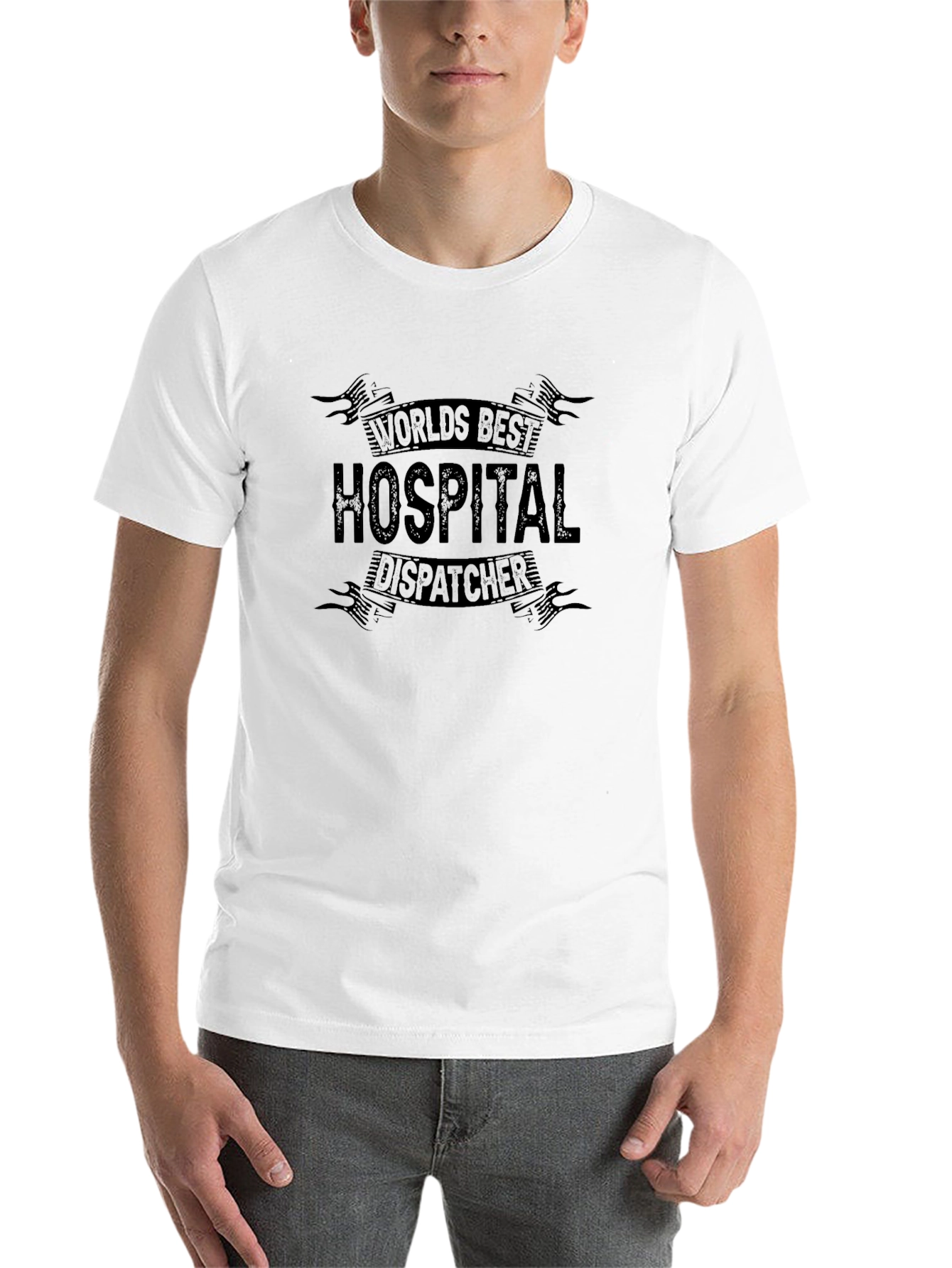 Worlds Best Hospital Dispatcher Black T-Shirt