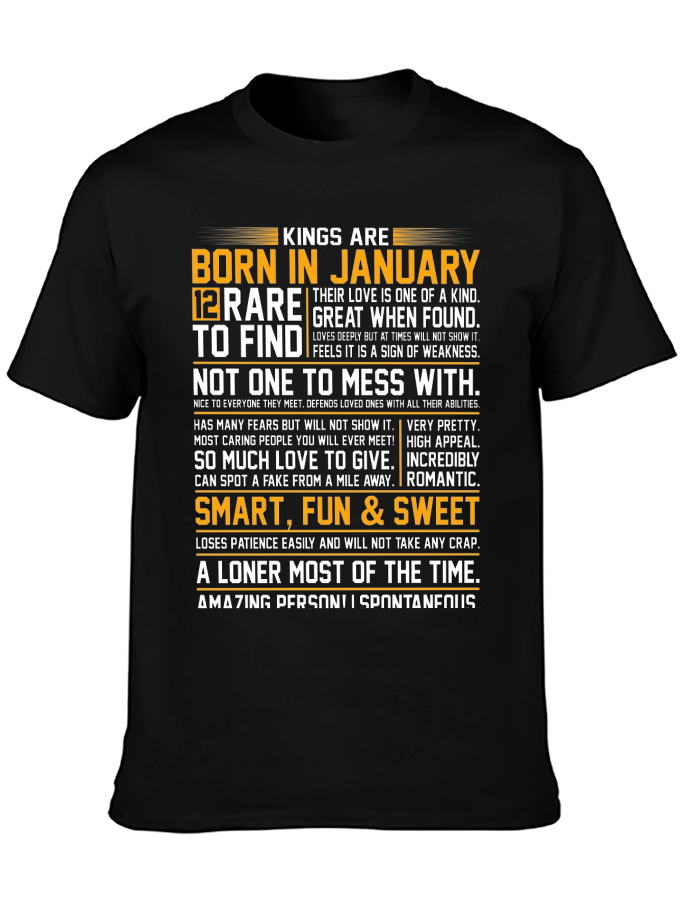 Kings Born in January Graphic Tee