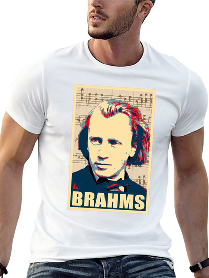 Johannes Brahms Portrait Graphic T-Shirt