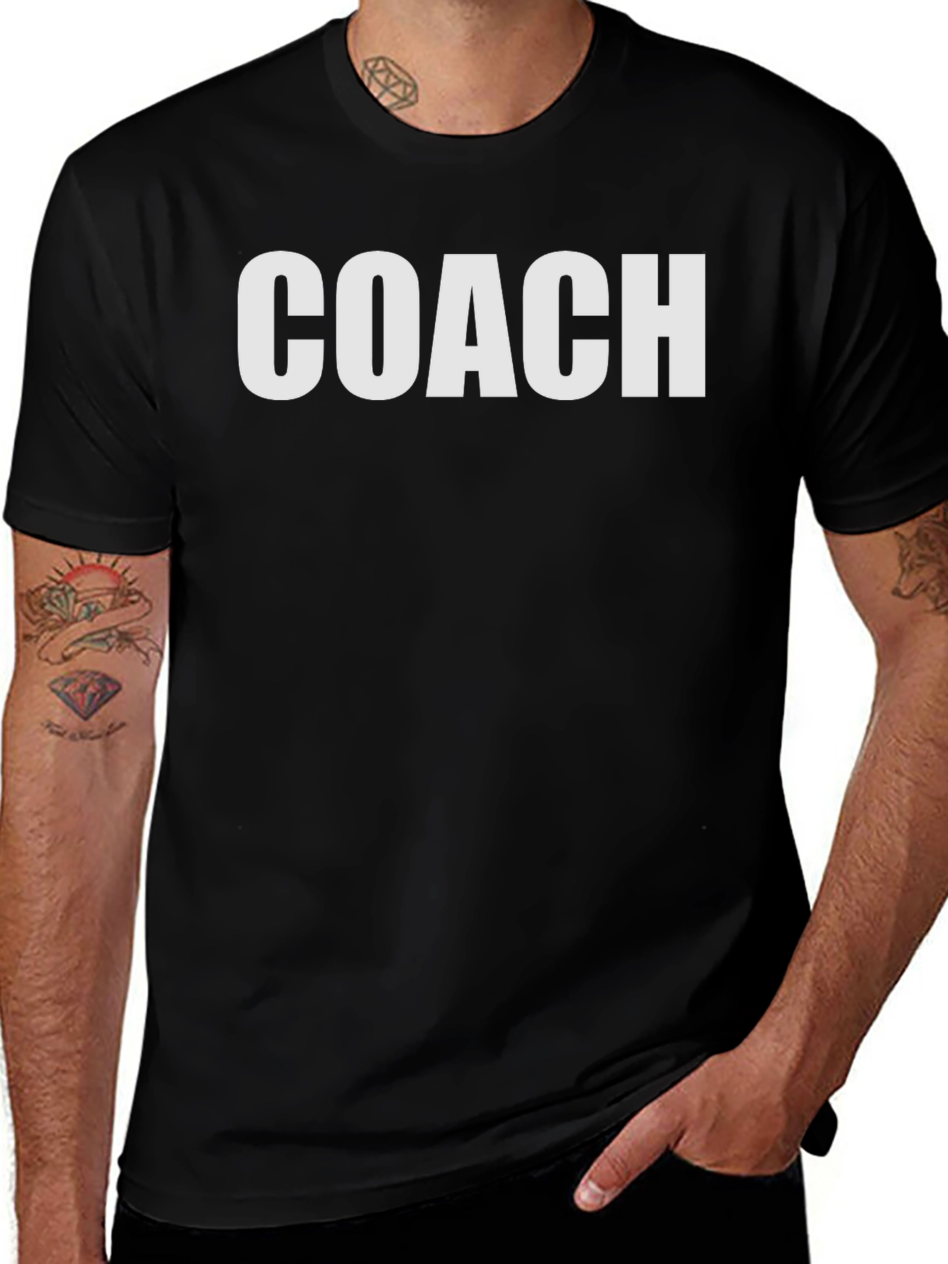 Coach Graphic T-Shirt - Black Crew Neck Tee