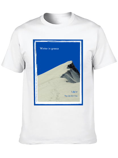 Winter Greece Mountain T-Shirt
