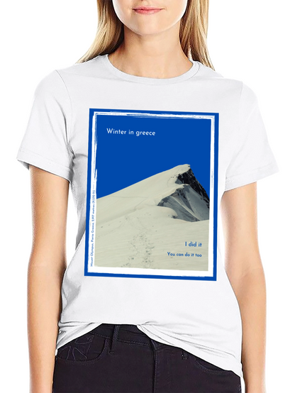 Winter Greece Mountain T-Shirt