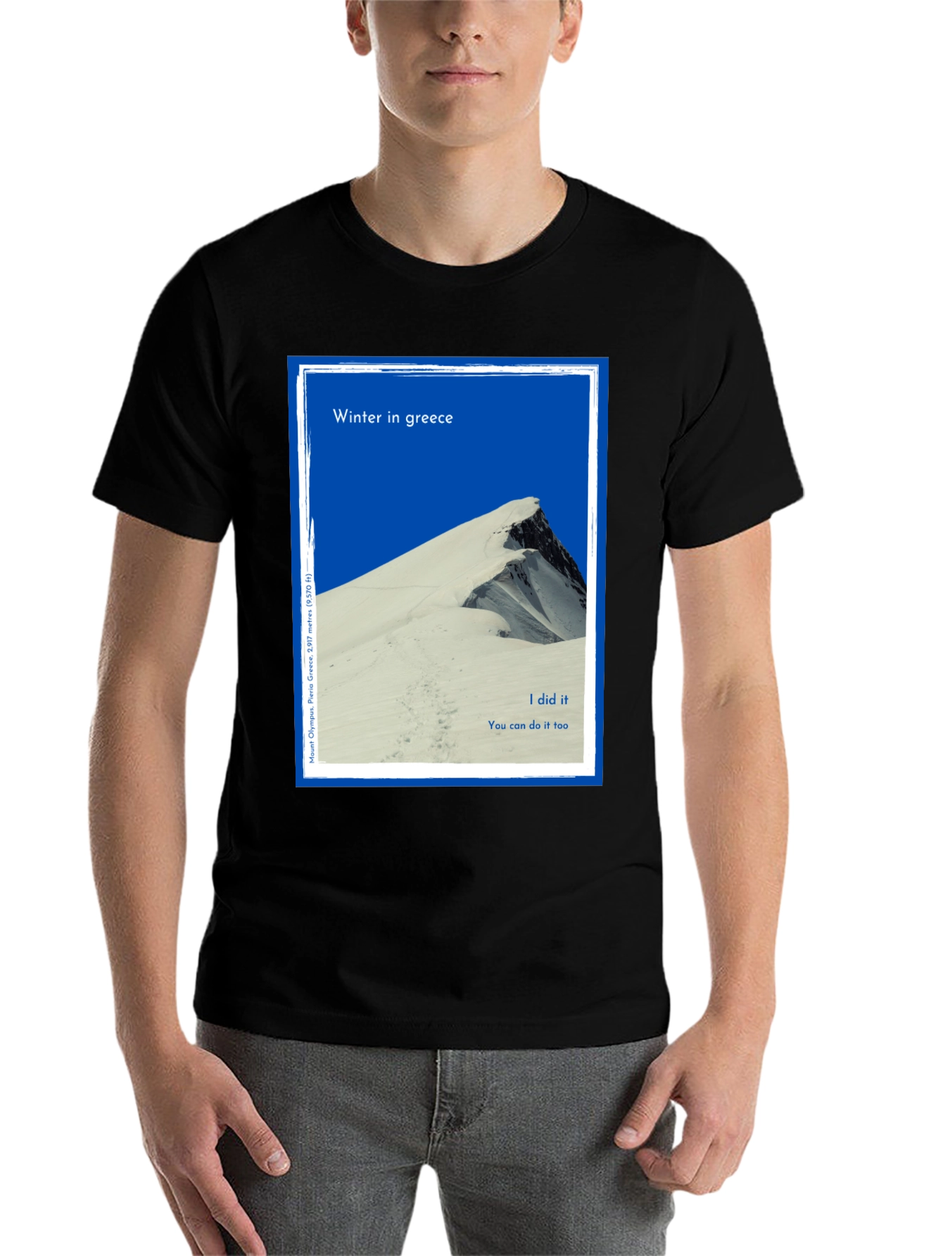 Winter Greece Mountain T-Shirt