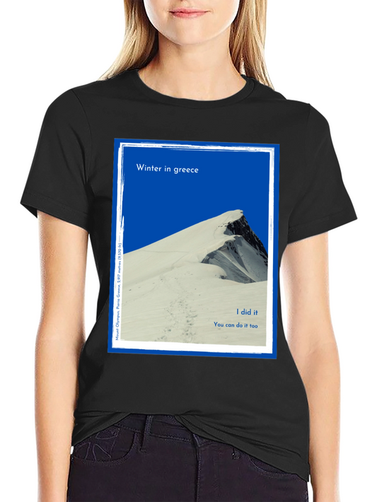 Winter Greece Mountain T-Shirt