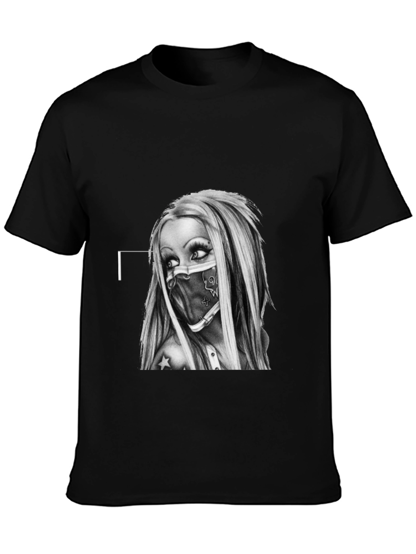 Edgy Graphic Tee - Tattoo Art Style