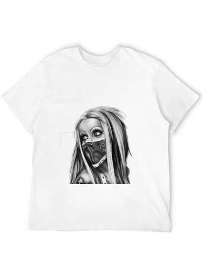 Edgy Graphic Tee - Tattoo Art Style