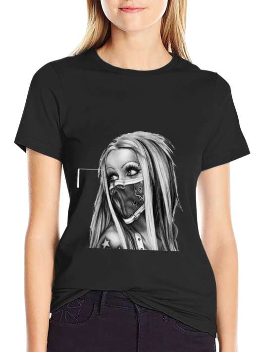 Edgy Graphic Tee - Tattoo Art Style