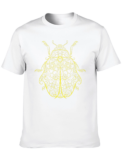 Black T-Shirt with Yellow Beetle Design