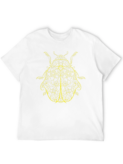 Black T-Shirt with Yellow Beetle Design