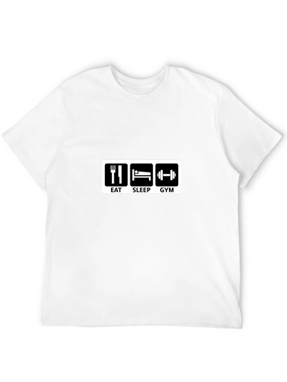 Eat Sleep Gym Black Graphic Tee