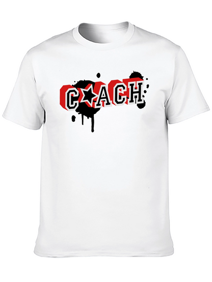 Stylish Coach Graphic Print Black T-Shirt