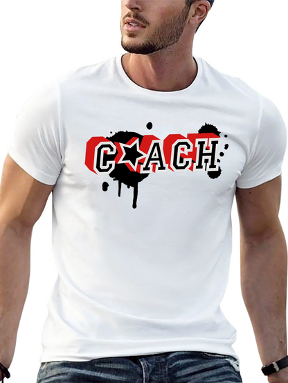 Stylish Coach Graphic Print Black T-Shirt