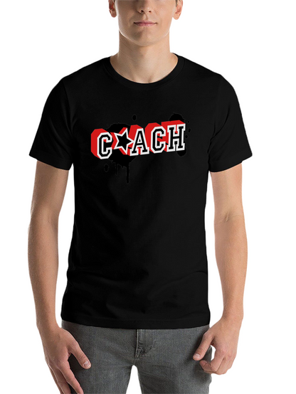 Stylish Coach Graphic Print Black T-Shirt