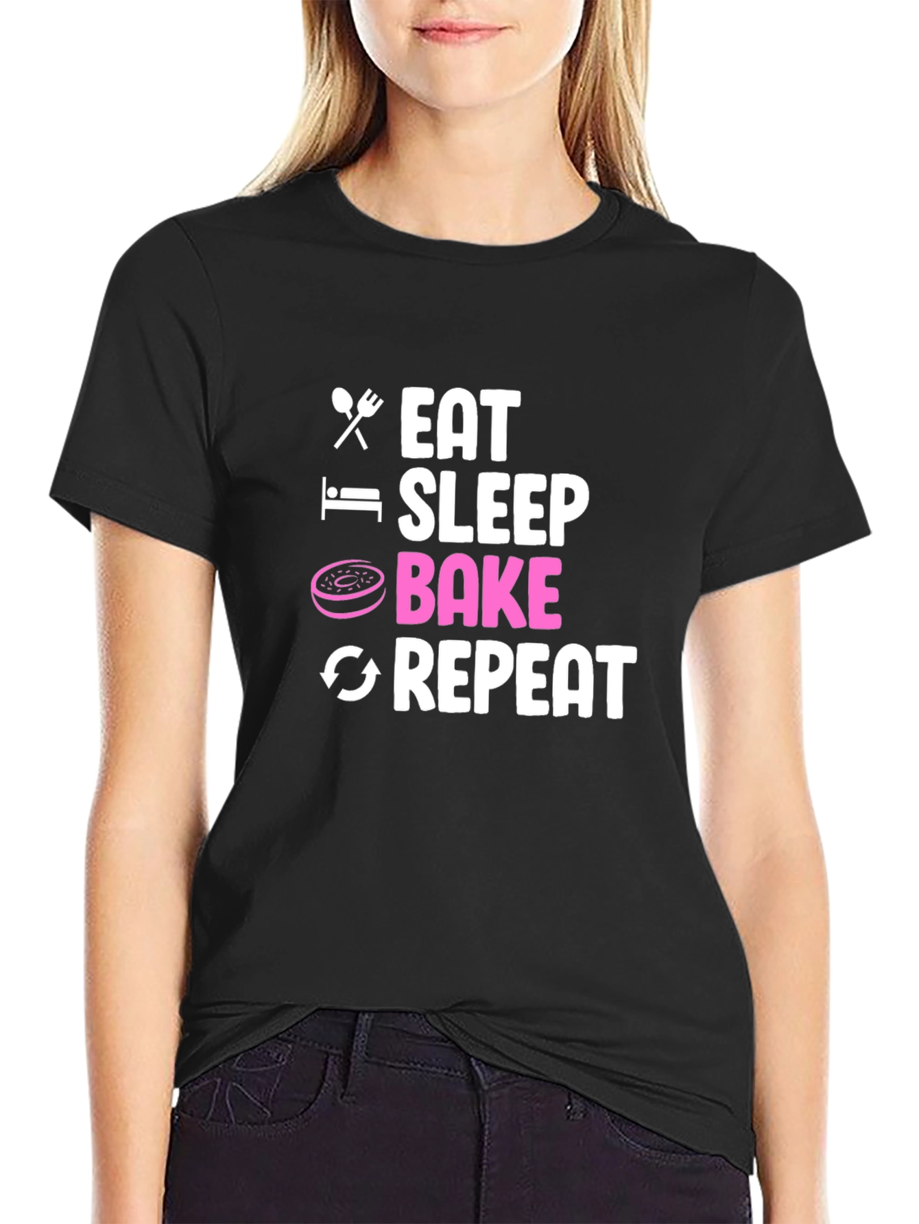 Eat Sleep Bake Repeat T-Shirt - Baker Gift