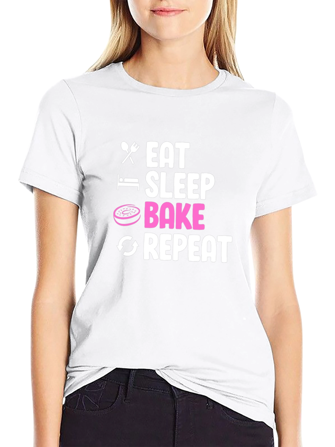Eat Sleep Bake Repeat T-Shirt - Baker Gift