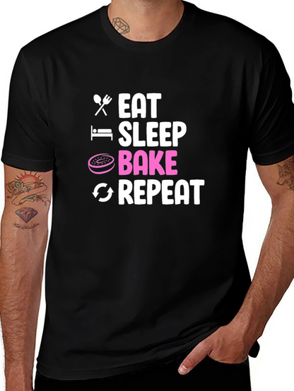 Eat Sleep Bake Repeat T-Shirt - Baker Gift