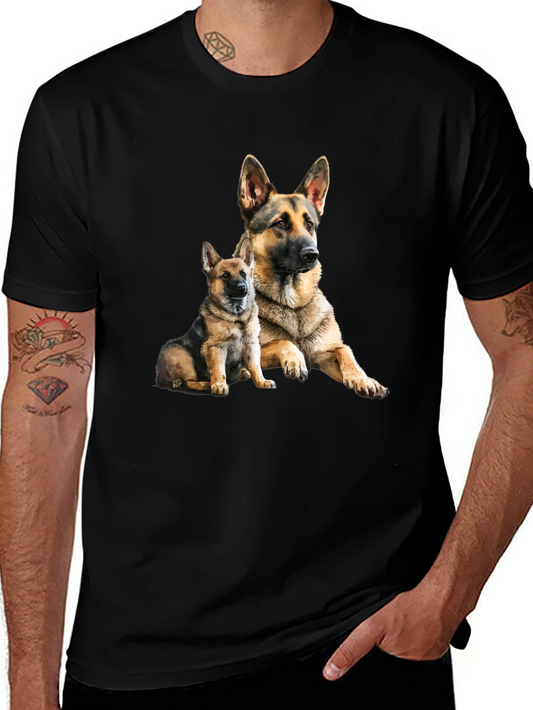 German Shepherd Dog Graphic Tee - Black