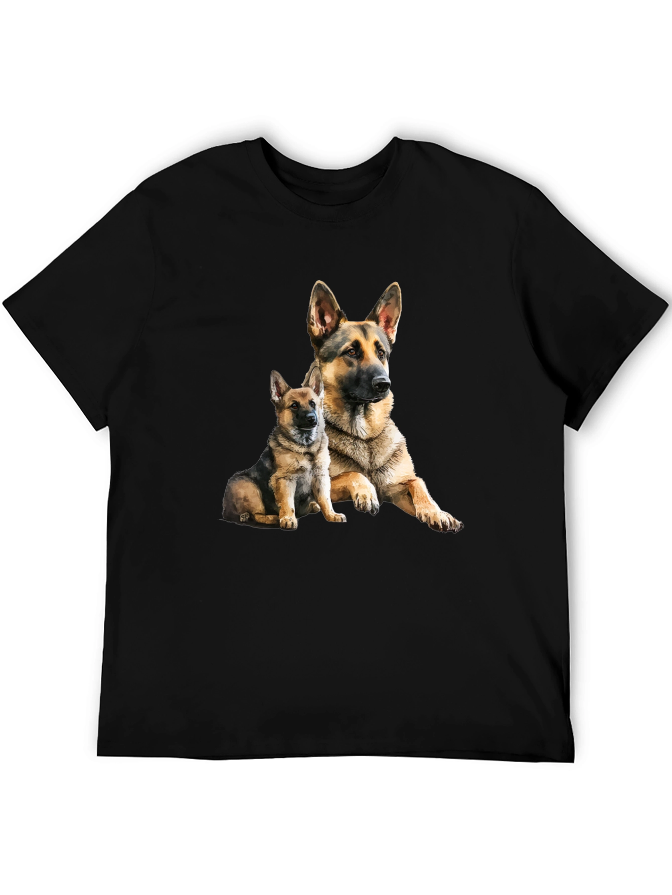 German Shepherd Dog Graphic Tee - Black