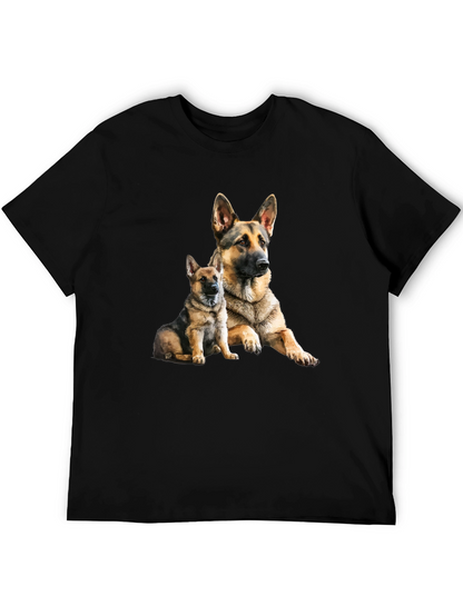 German Shepherd Dog Graphic Tee - Black