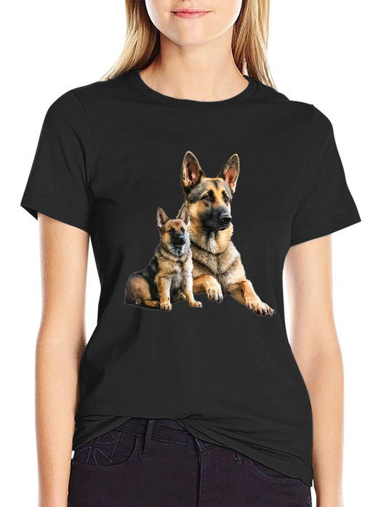German Shepherd Dog Graphic Tee - Black