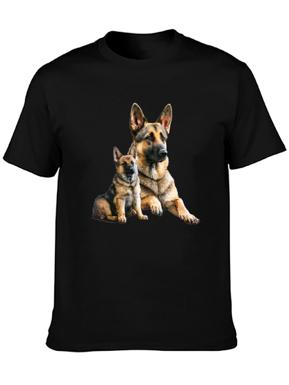 German Shepherd Dog Graphic Tee - Black