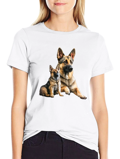 German Shepherd Dog Graphic Tee - Black