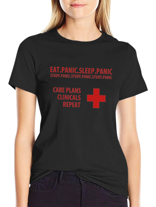 Nurse Life T-Shirt - Eat Panic Sleep Repeat