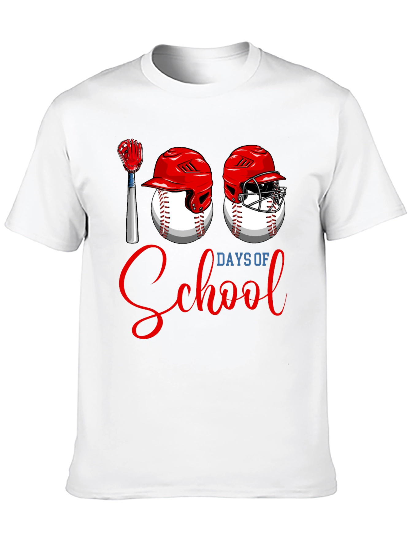 100 Days of School Baseball T-Shirt