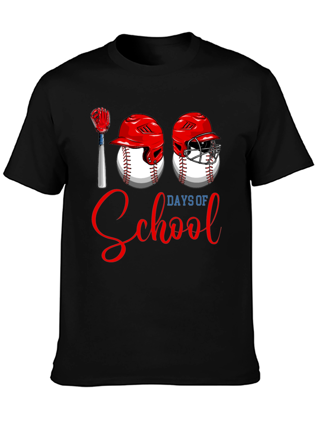 100 Days of School Baseball T-Shirt