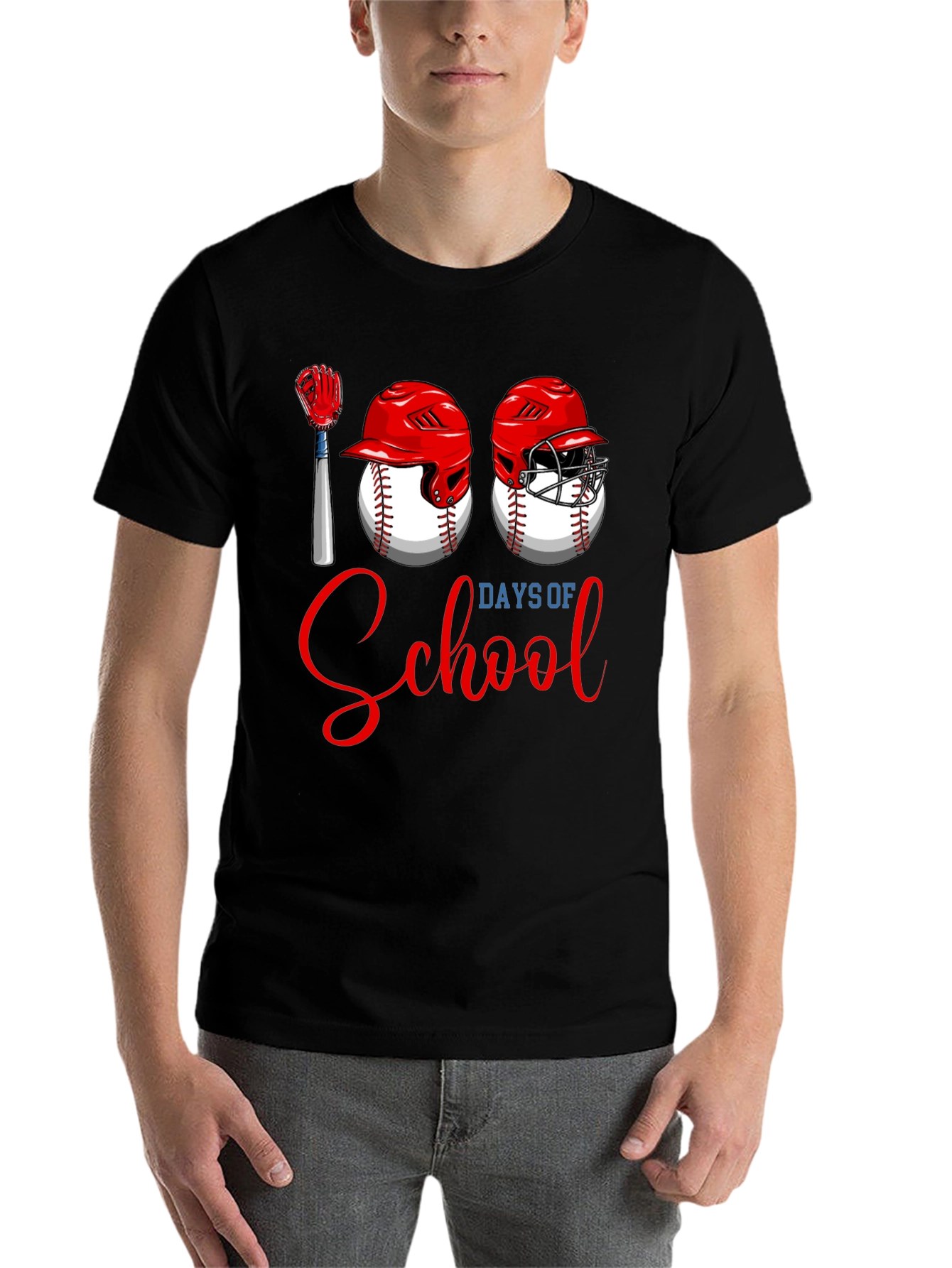 100 Days of School Baseball T-Shirt