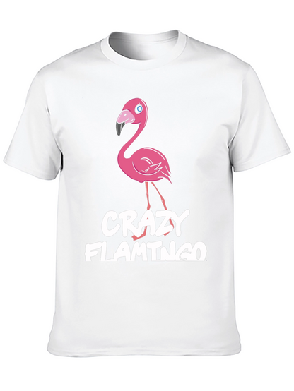 Crazy Flamingo Graphic Tee - Fun Novelty T-Shirt