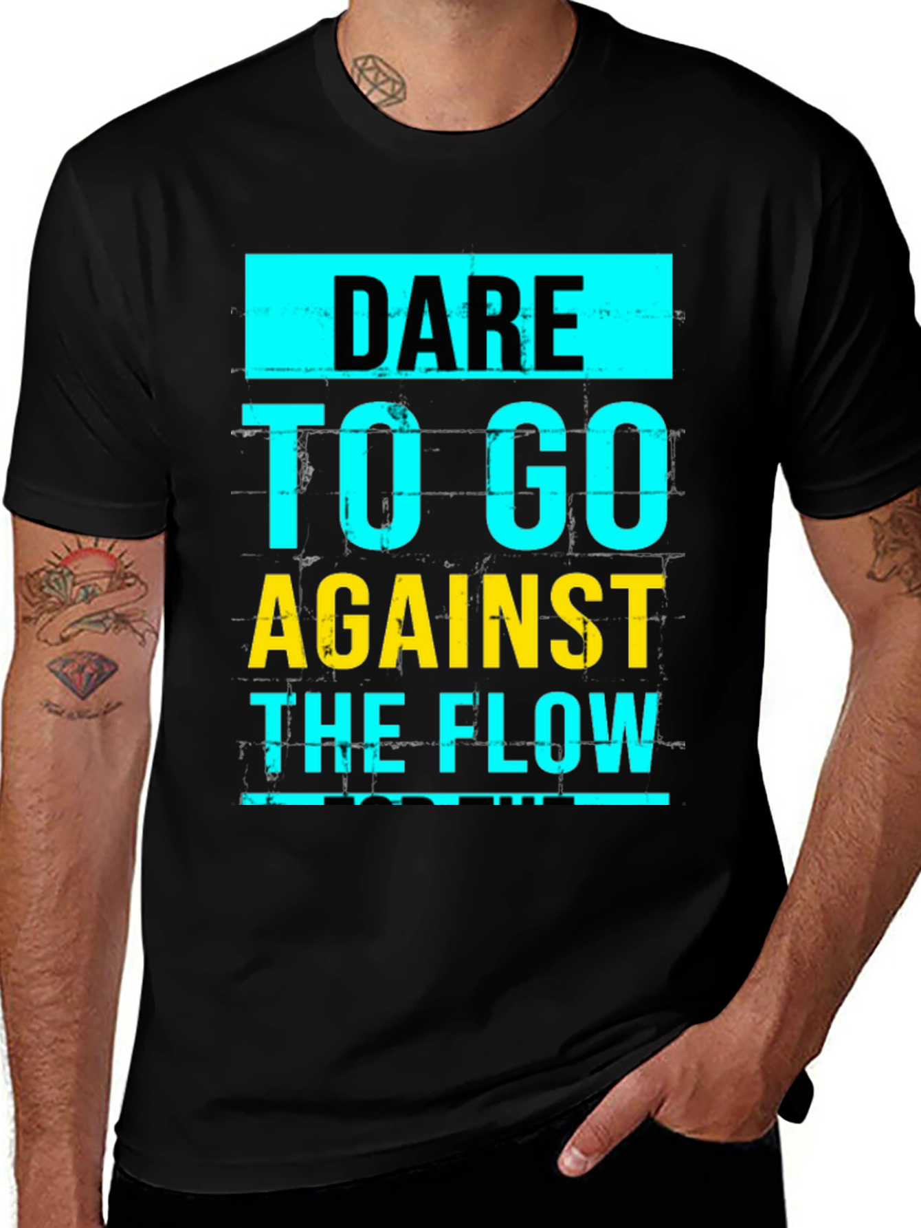 Dare to Go Against the Flow Graphic T-Shirt