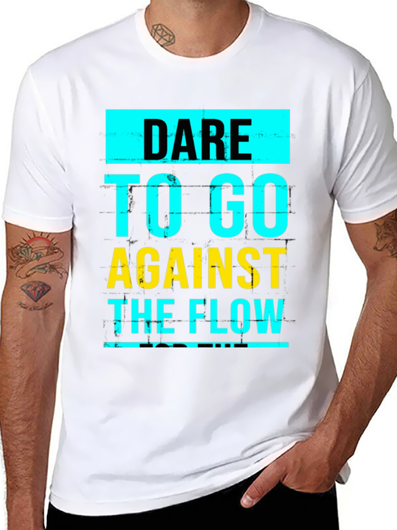 Dare to Go Against the Flow Graphic T-Shirt