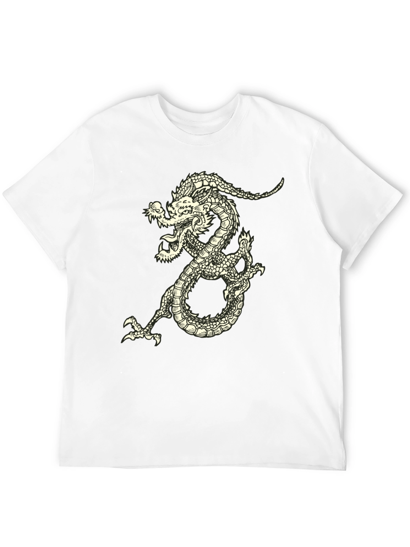 Dragon Graphic Tee - Black Short Sleeve