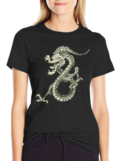 Dragon Graphic Tee - Black Short Sleeve