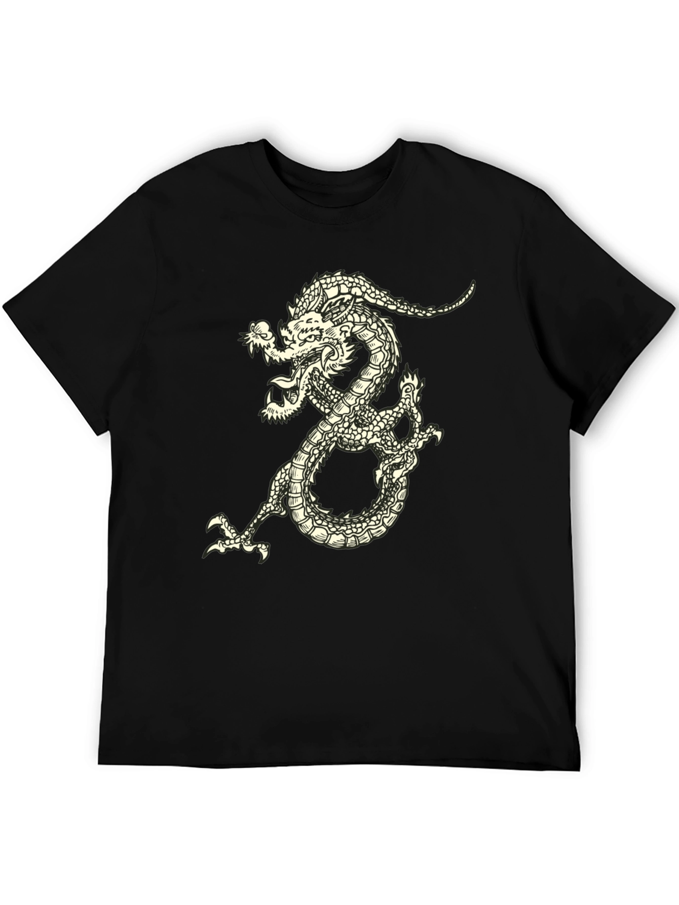 Dragon Graphic Tee - Black Short Sleeve