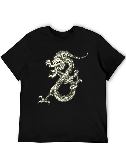 Dragon Graphic Tee - Black Short Sleeve
