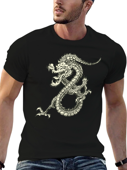 Dragon Graphic Tee - Black Short Sleeve
