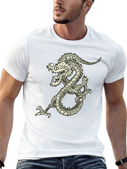 Dragon Graphic Tee - Black Short Sleeve