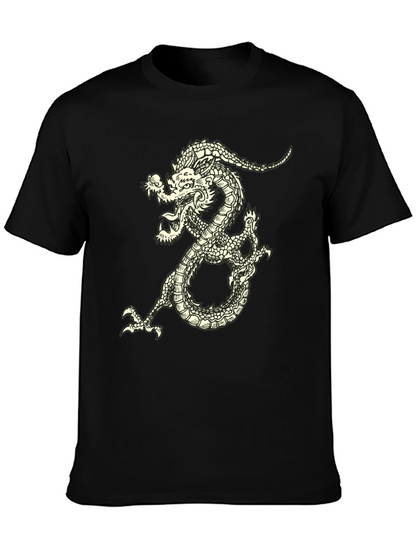 Dragon Graphic Tee - Black Short Sleeve