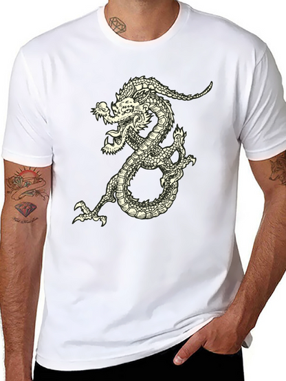 Dragon Graphic Tee - Black Short Sleeve
