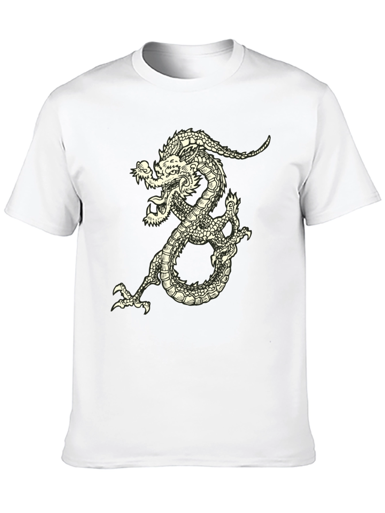 Dragon Graphic Tee - Black Short Sleeve