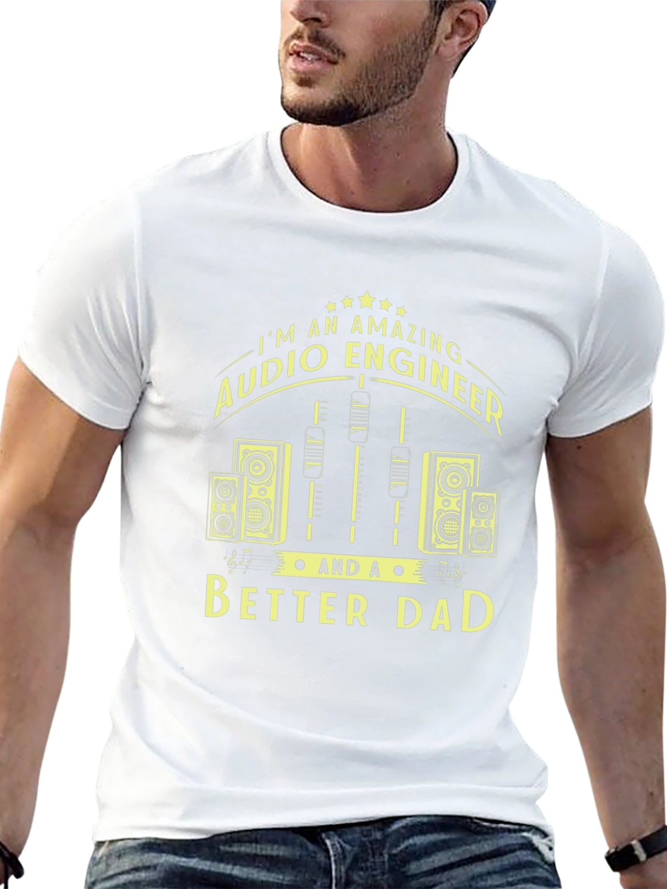 Amazing Audio Engineer & Better Dad Graphic T-Shirt
