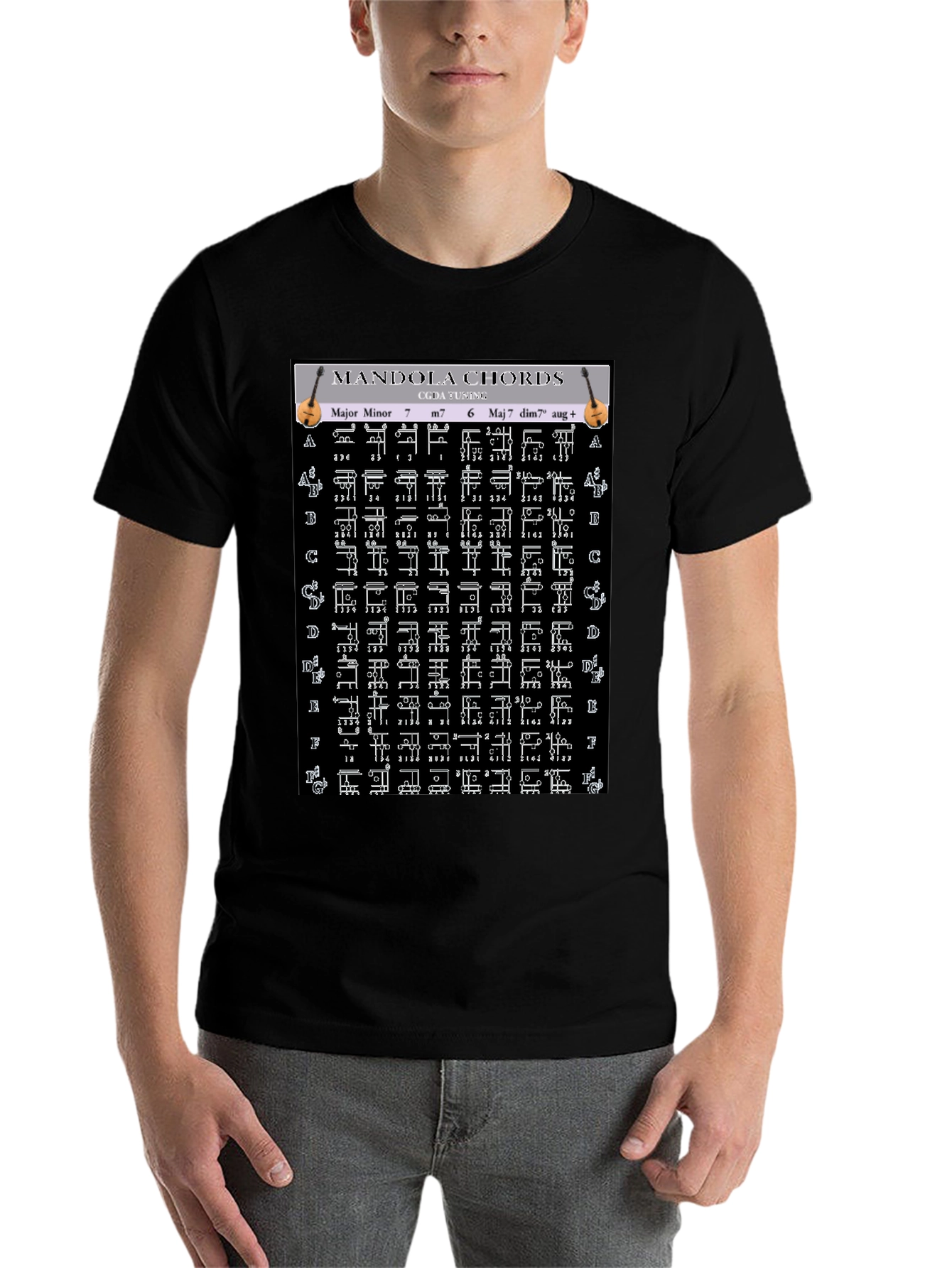 Mandola Chords T-Shirt - Musicians Guide