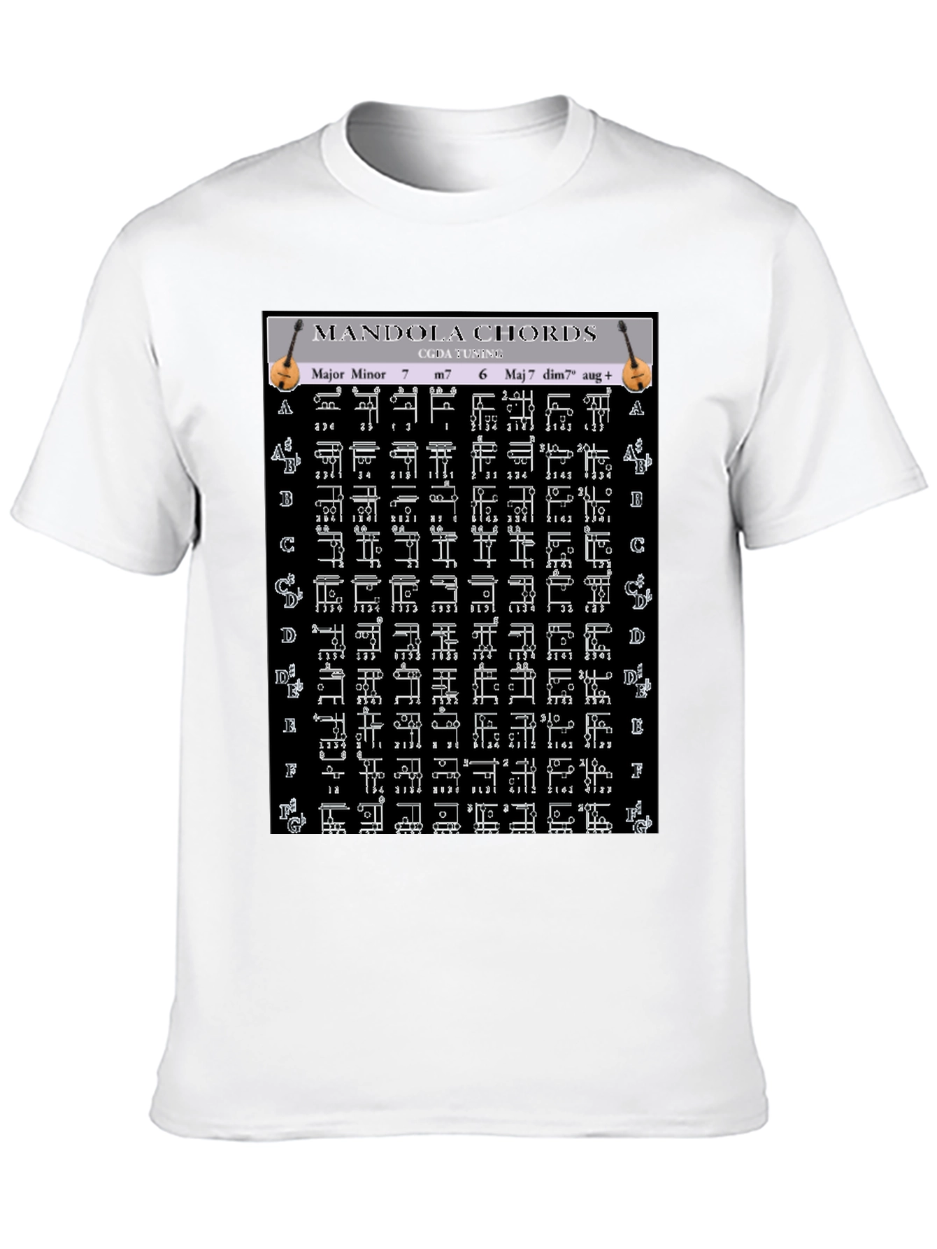 Mandola Chords T-Shirt - Musicians Guide