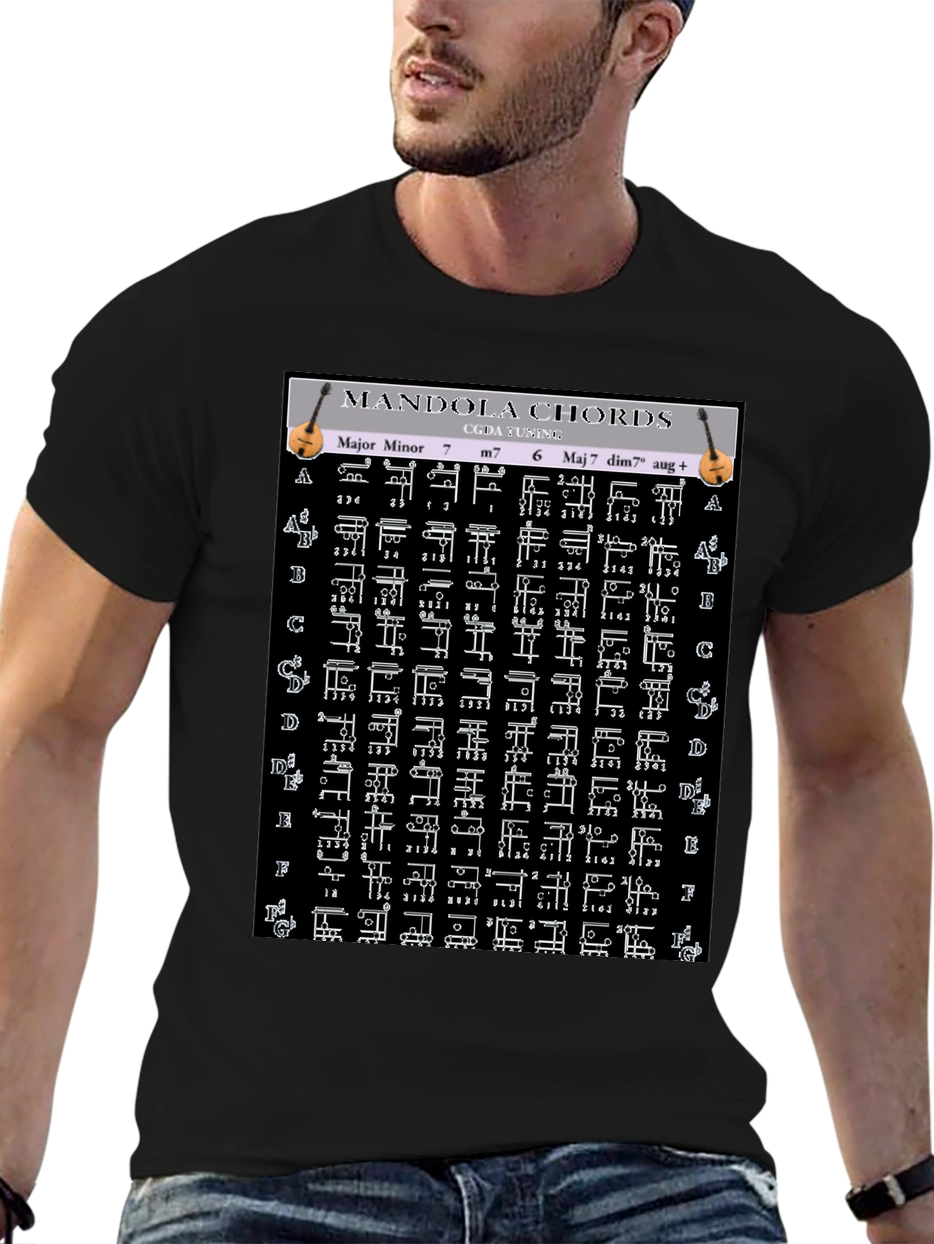 Mandola Chords T-Shirt - Musicians Guide